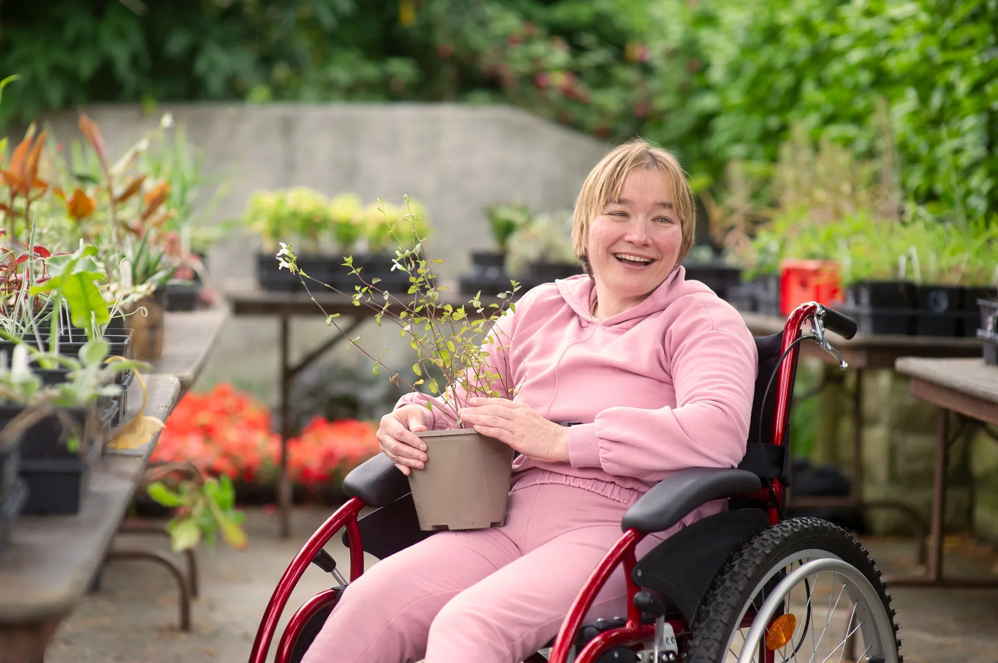 Woman in garden